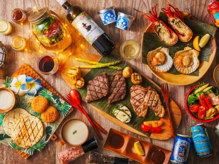 福島牛を使用したボリューミーなバーベキュー