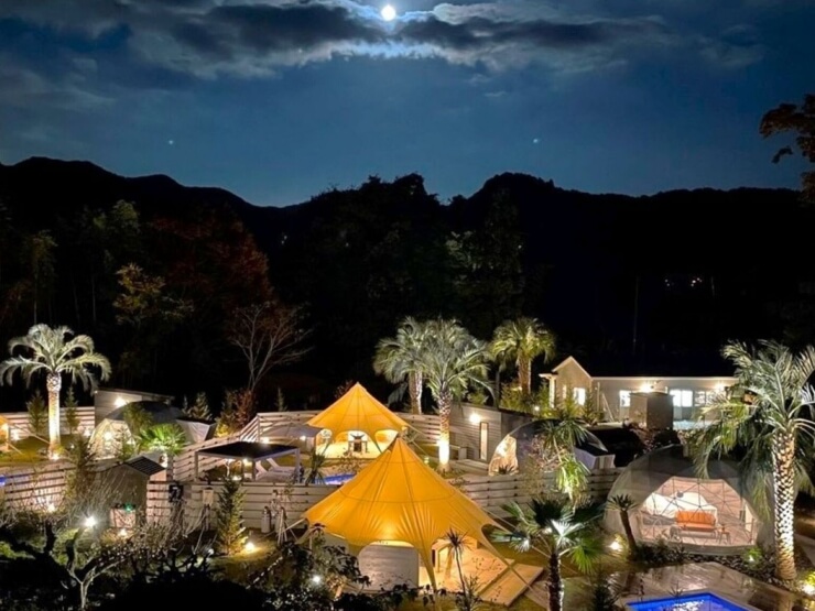 +RIVERPOOL 埼玉ちちぶ（関東・埼玉県のグランピング施設）の夜景