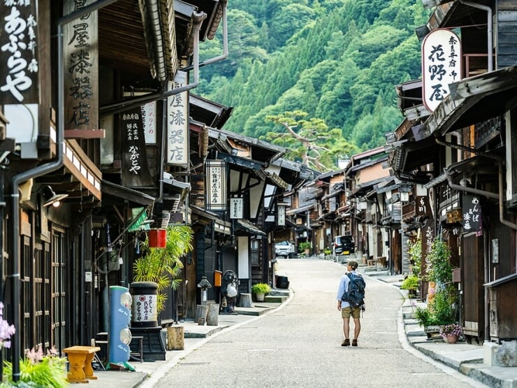 古くからあるの本特有の町並みが残る中山道
