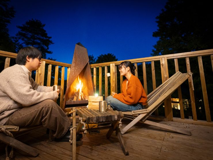 ザランタンひたち大宮のプライベート焚き火