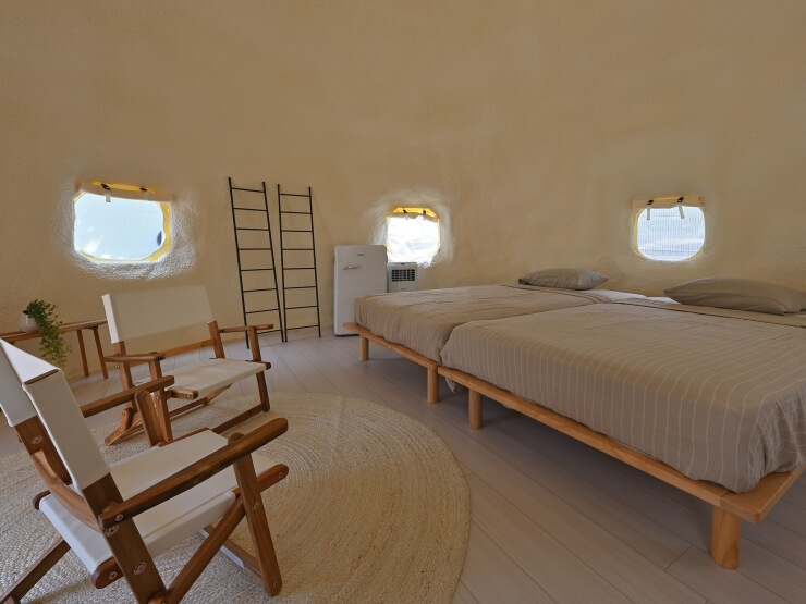 可愛らしいインスタントハウスの室内