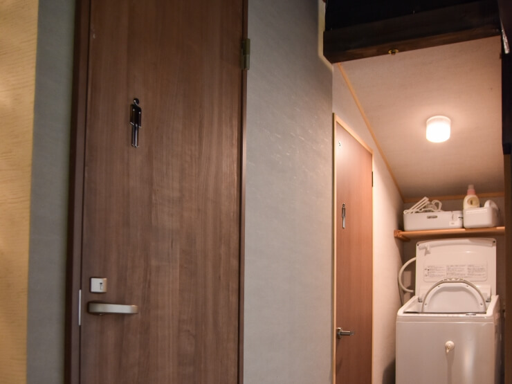 管理棟内にあるきれいなお手洗い