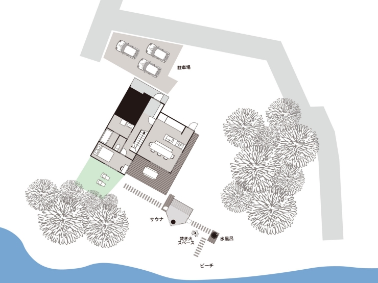 COCO VILLA糸島の施設内マップ