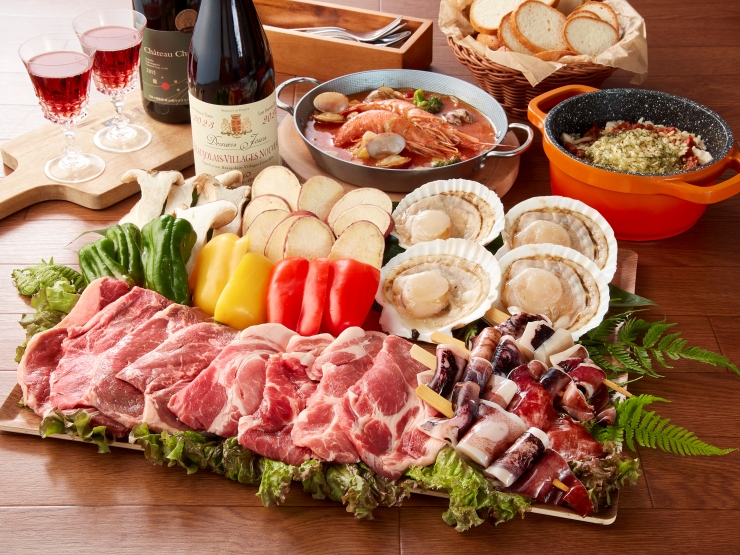 高滝湖グランピングの夕食BBQ食材